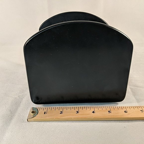 Wooden Remote Control Holder Spinning Rotating Brown Black Caddie Desk Organiser - Picture 14 of 15